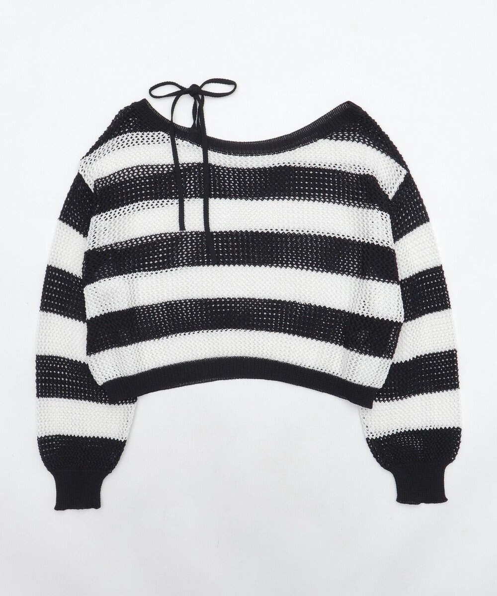 WEGO 2WAYオフショルメッシュニット 