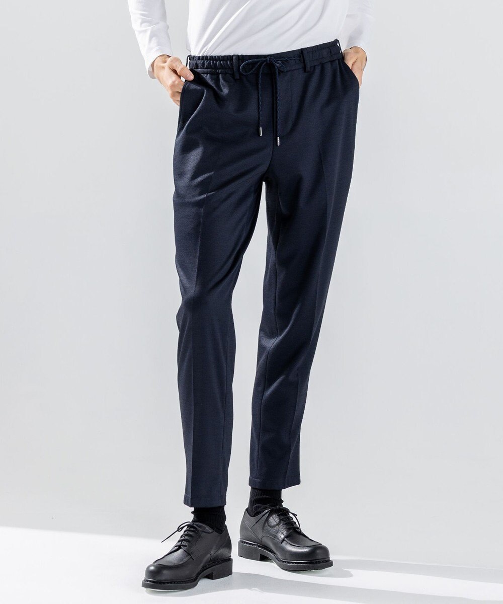 JOSEPH HOMME 新素材【ストレッチ/セットアップ対応】シルキーウールジャージー    ドロスト付テーパードパンツ / PEGG CONVERTIBLE 