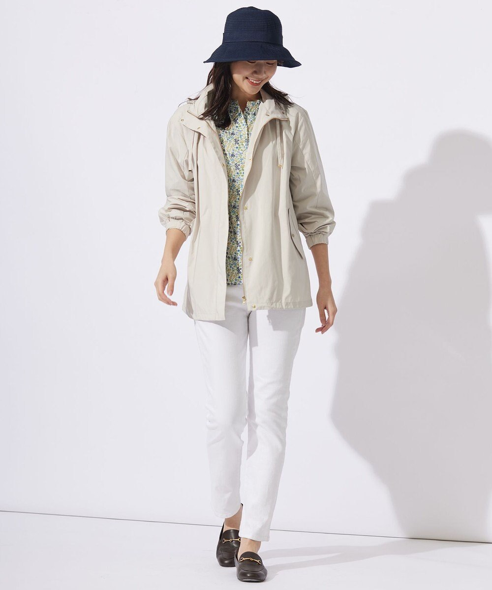 J.PRESS LADIES L 【洗える・撥水】マイクロタフタ フーデッド ショート コート 