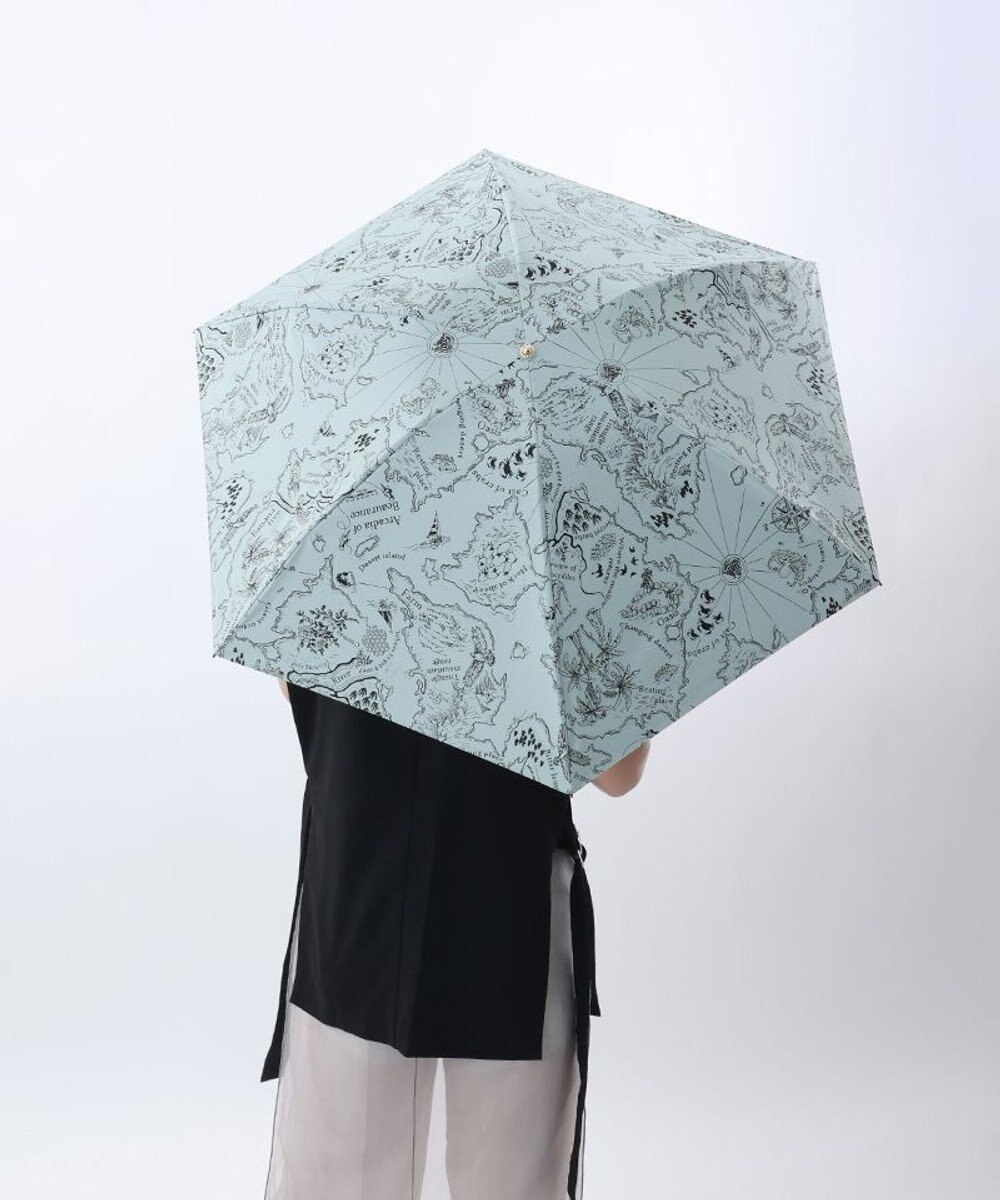 AURORA Beaurance （ビューランス） プリント晴雨兼用傘（折り畳み・ミニ傘） ミントグリーン