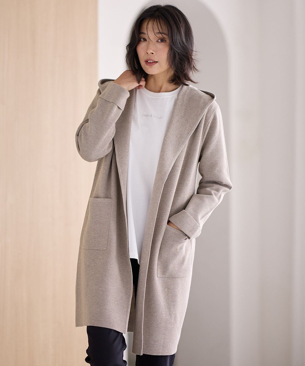 ANY 【洗濯機可】フーディーコーディガン 