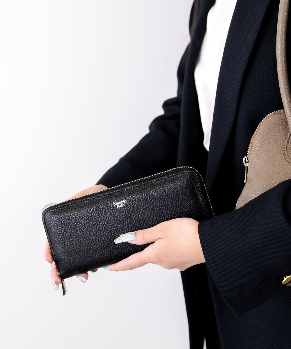 blancle シュリンクレザーラウンドジップ ロングウォレット 