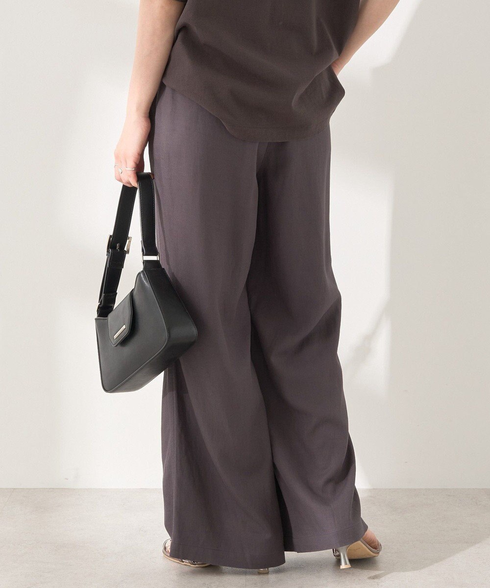 AMERICAN HOLIC 【接触冷感】リネンブレンドタックワイドパンツ 