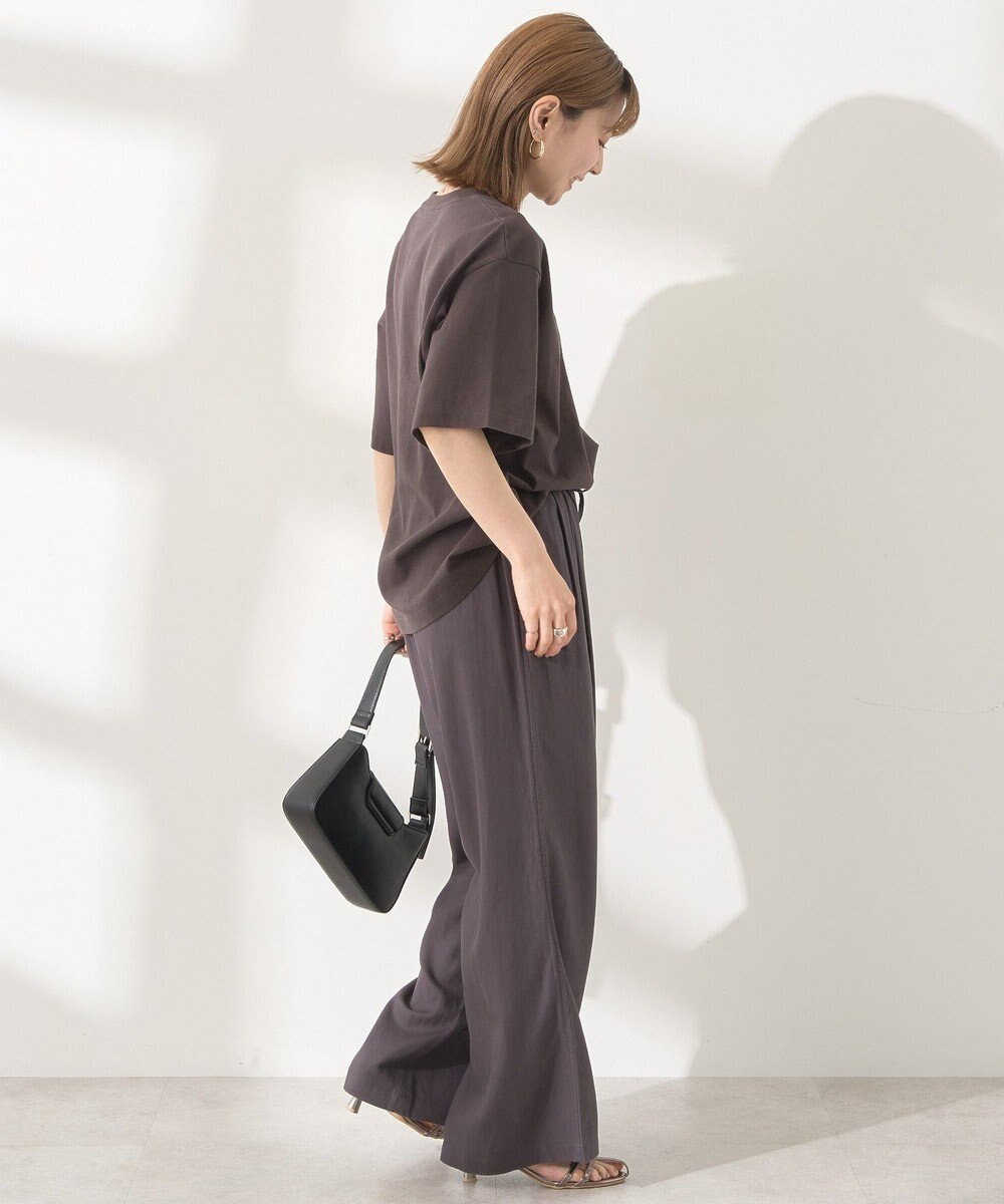 AMERICAN HOLIC 【接触冷感】リネンブレンドタックワイドパンツ 