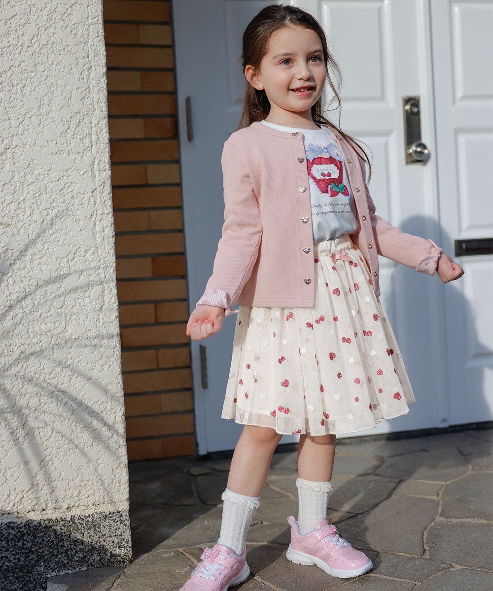 ANY KIDS スナップボタン フレンチ カーディガン 