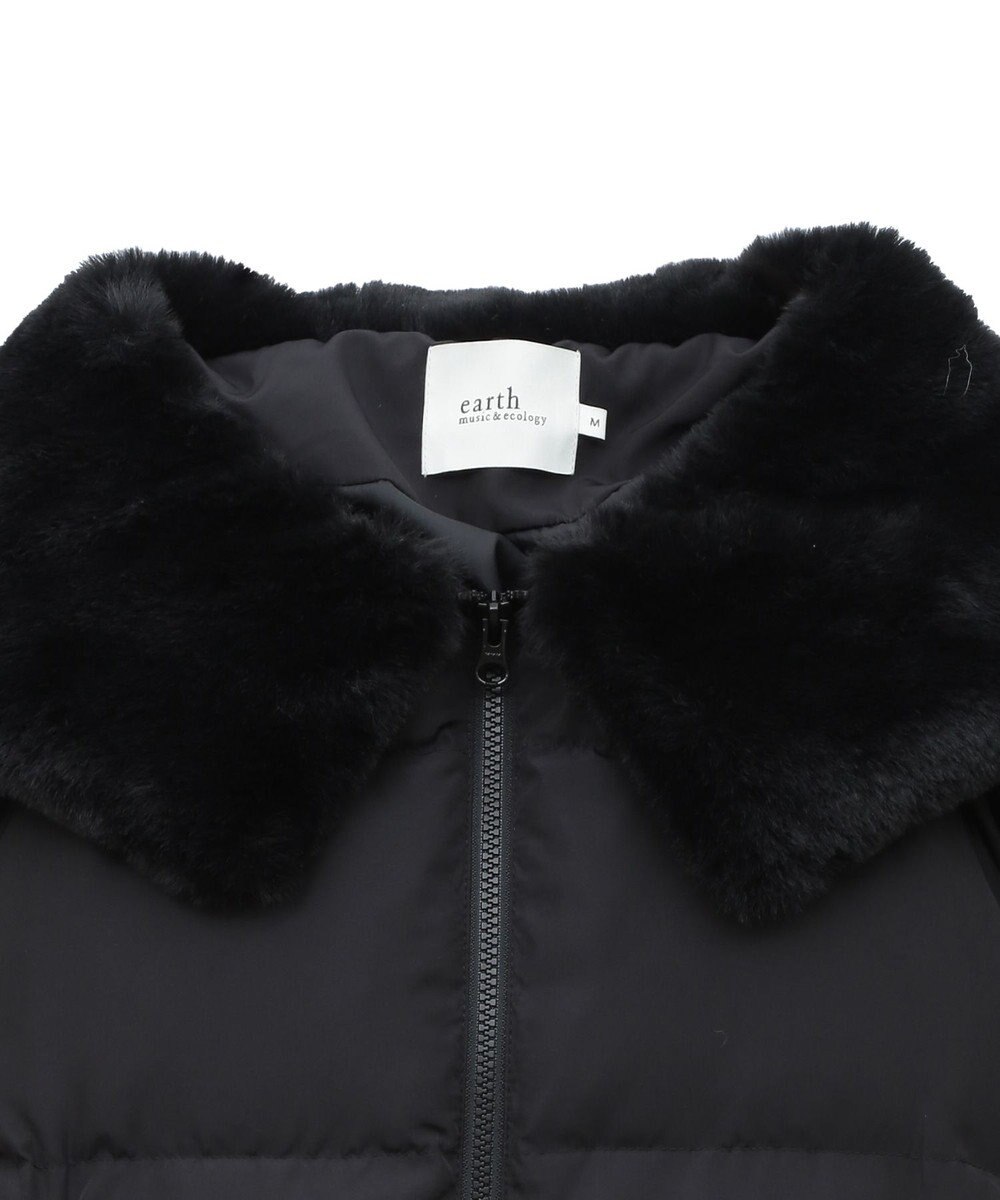 earth music&ecology フードファー中綿ショートコート 