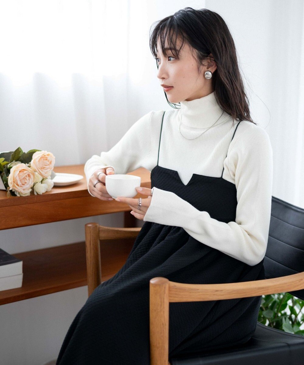 WEGO リブタートルネックニット 