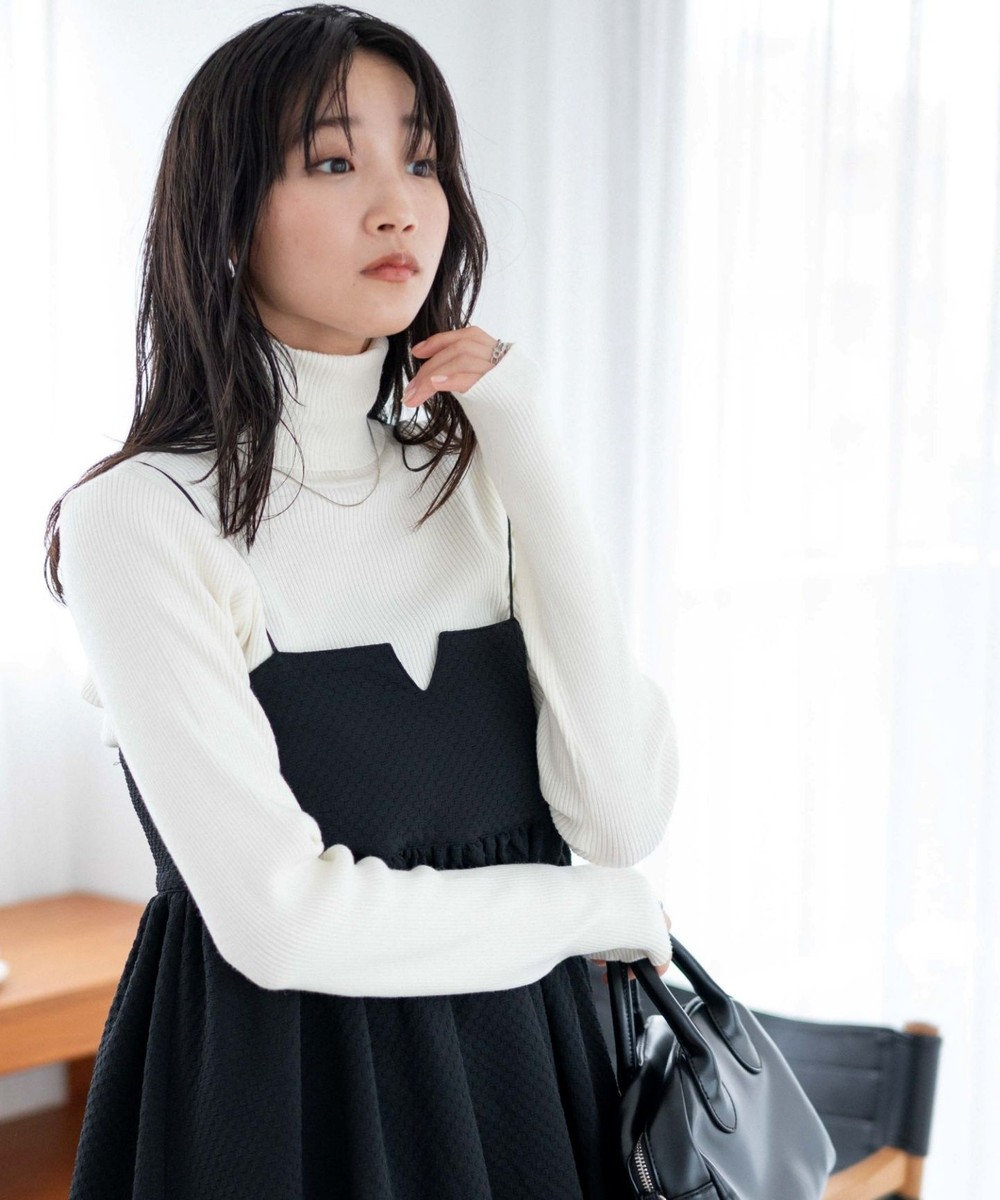 WEGO リブタートルネックニット 