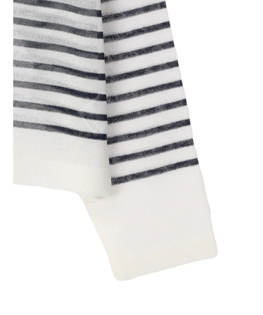 Green Parks シアーボーダーニットプルオーバー 