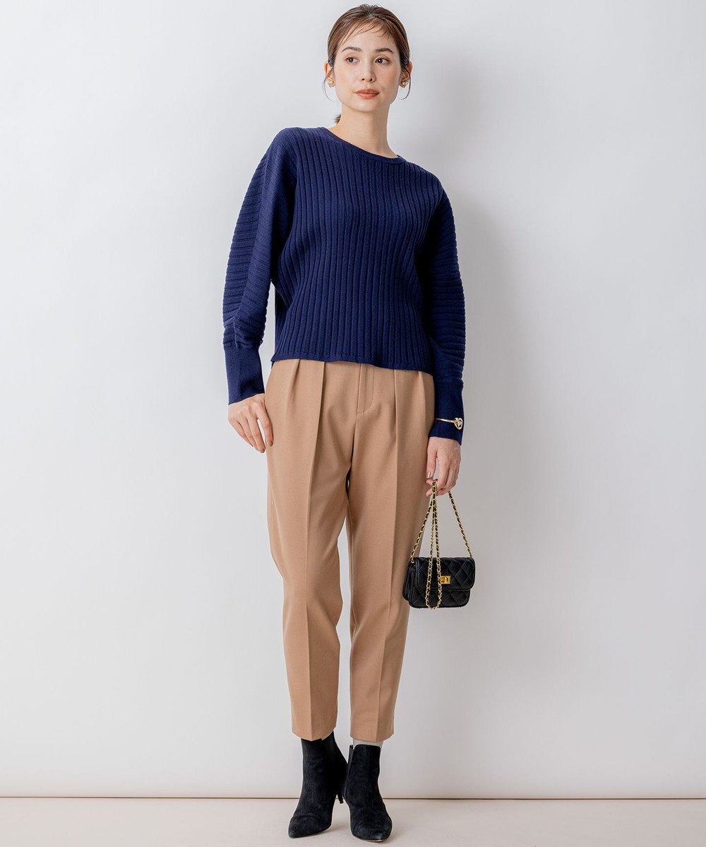 組曲 2WAYウォームストレッチ テーパード パンツ 