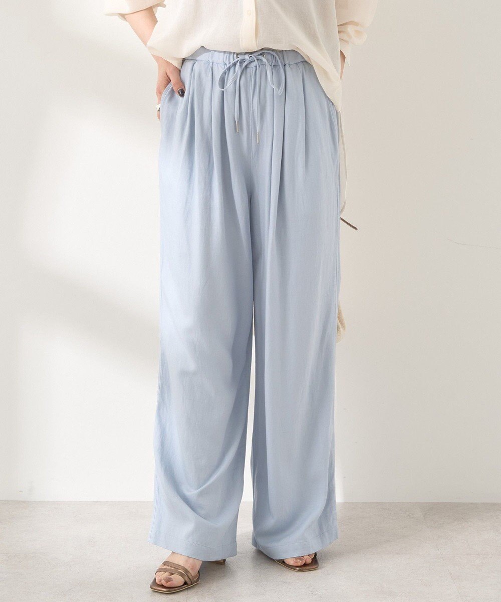 AMERICAN HOLIC 【接触冷感】リネンブレンドタックワイドパンツ 