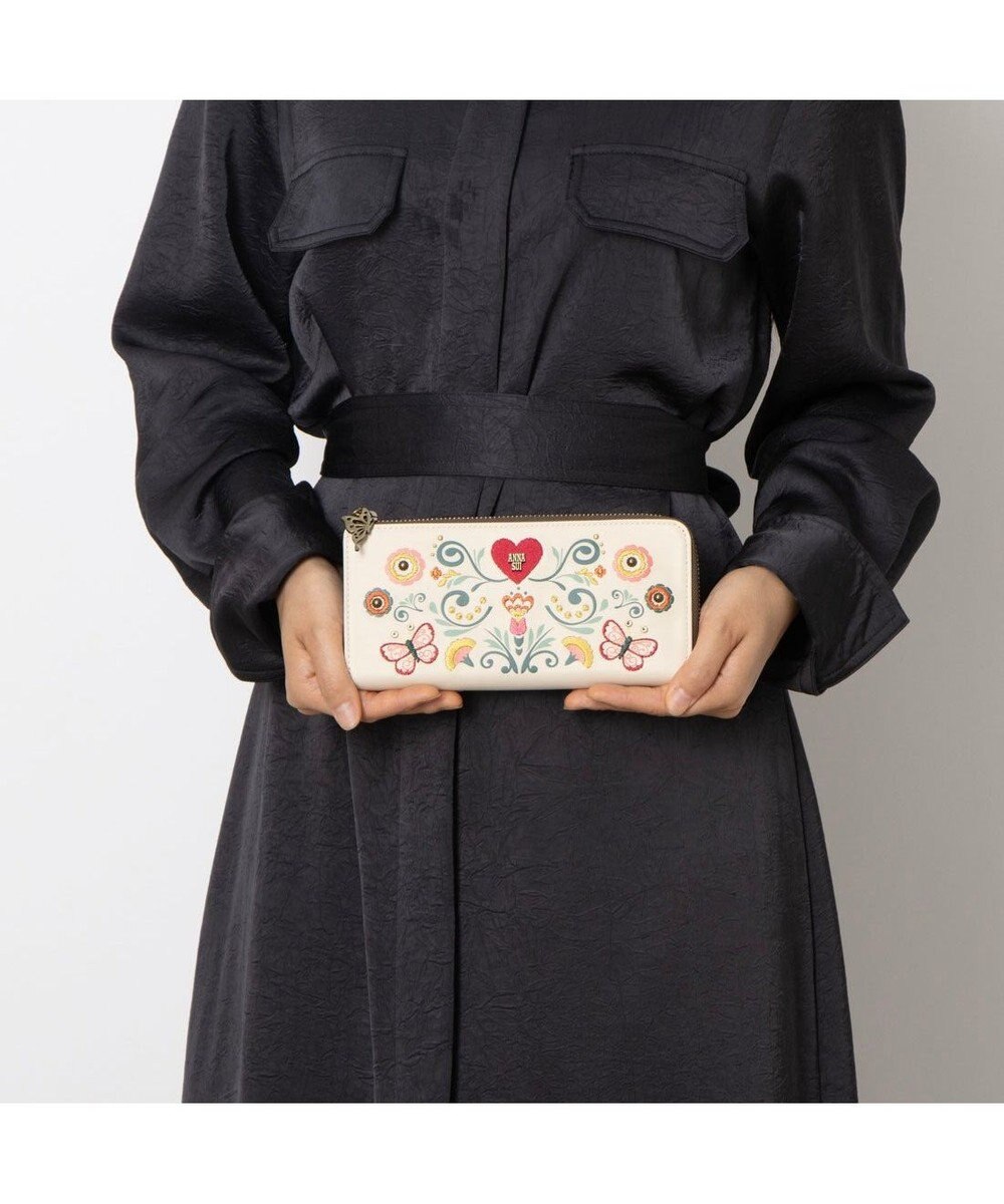 ANNA SUI ブルーム Lファスナー長財布 