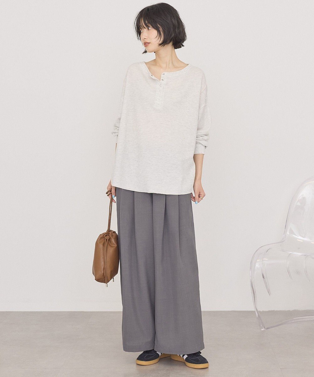 AMERICAN HOLIC 【選べる丈】ヘンリーネックワッフルメロープルオーバー 