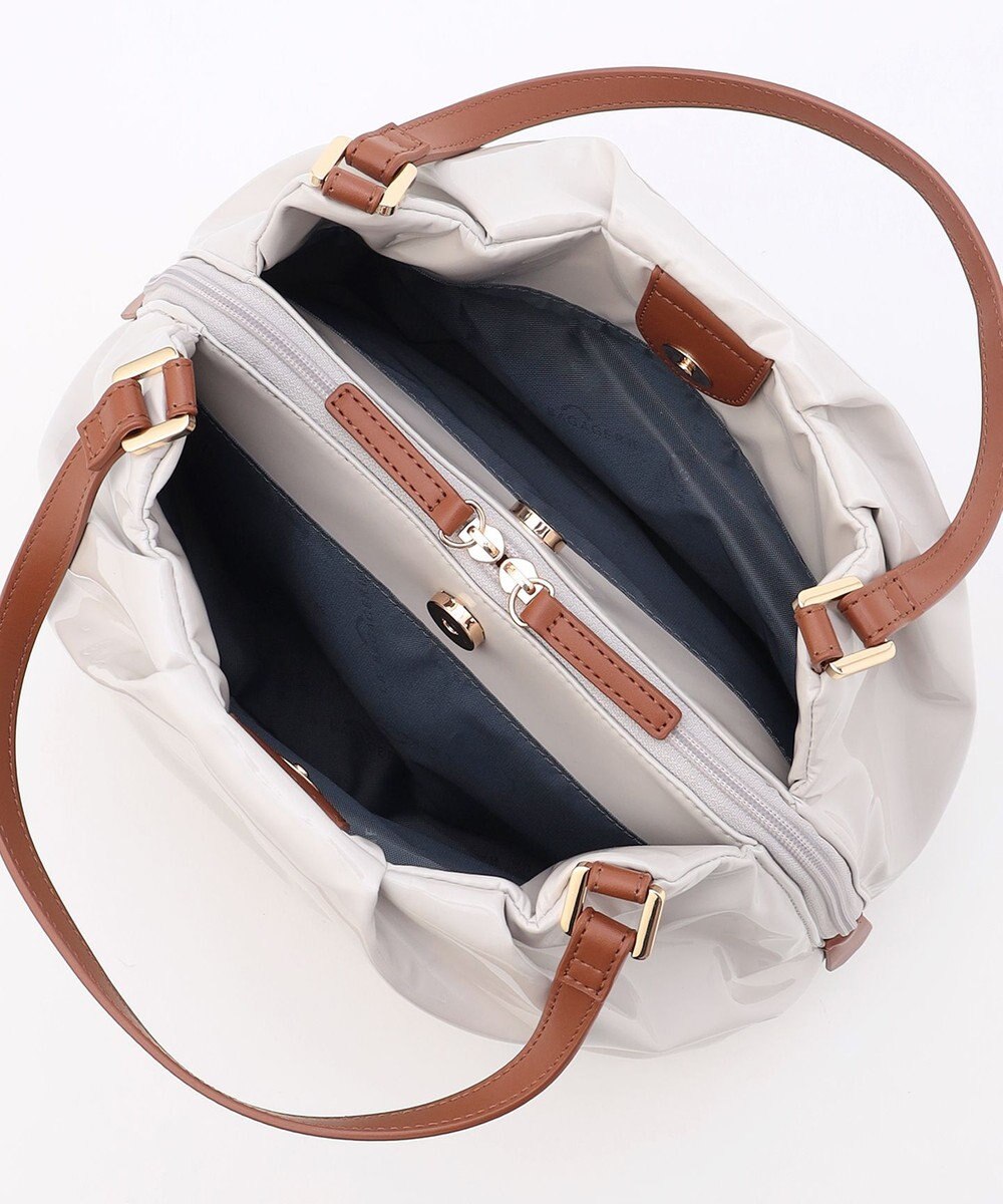 LA BAGAGERIE ソフトエナメル2WAYハンドバッグ Mサイズ 