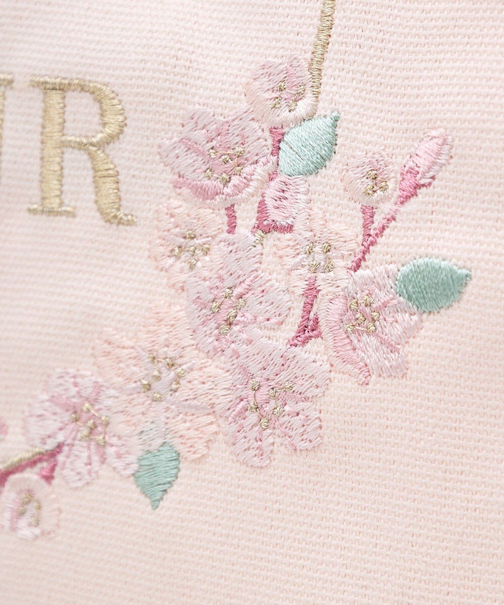Maison de FLEUR sakura刺繍スクエアトートバッグ 