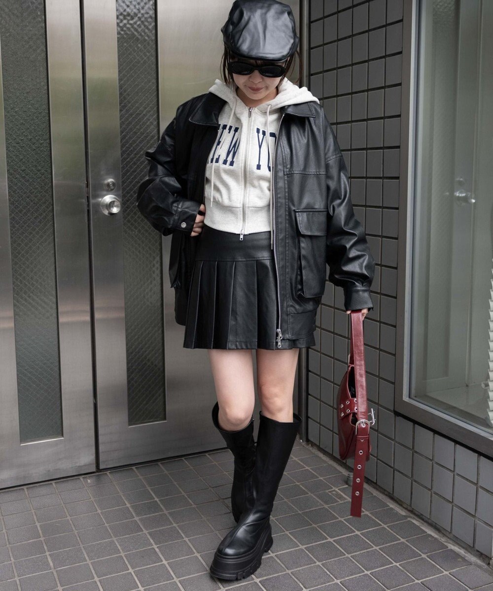 WEGO NEWYORK裏起毛ZIPパーカー 