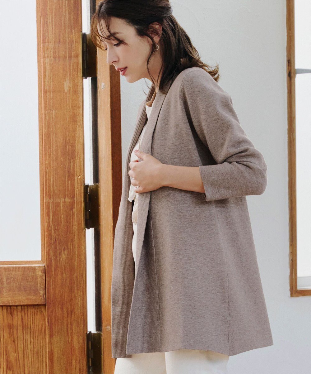 Tiaclasse 【新色追加・洗える】ミラノリブミドル丈カーディガン 