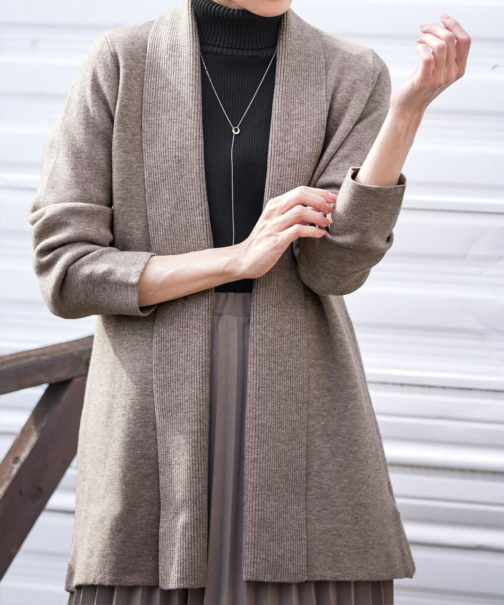 Tiaclasse 【新色追加・洗える】ミラノリブミドル丈カーディガン 