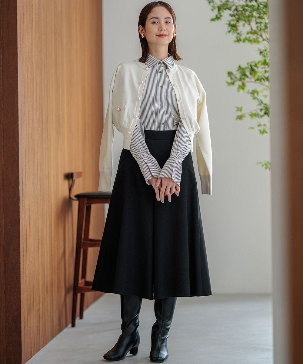 組曲 L 【WEB限定色あり】ELENA パールボタン ニットジャケット 