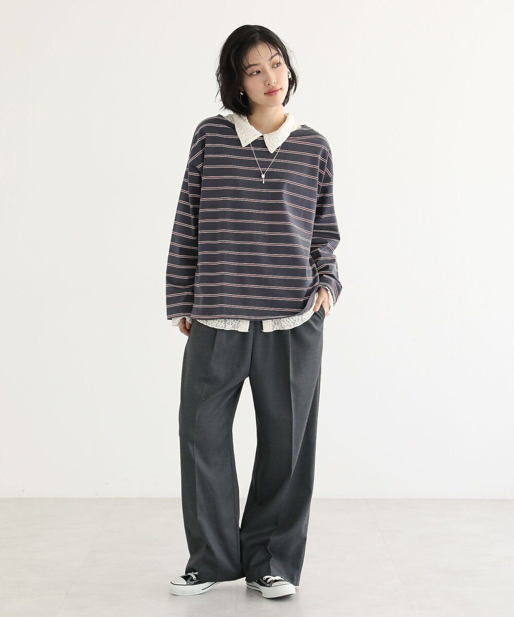 Green Parks ウエストレイヤードワイドパンツ 