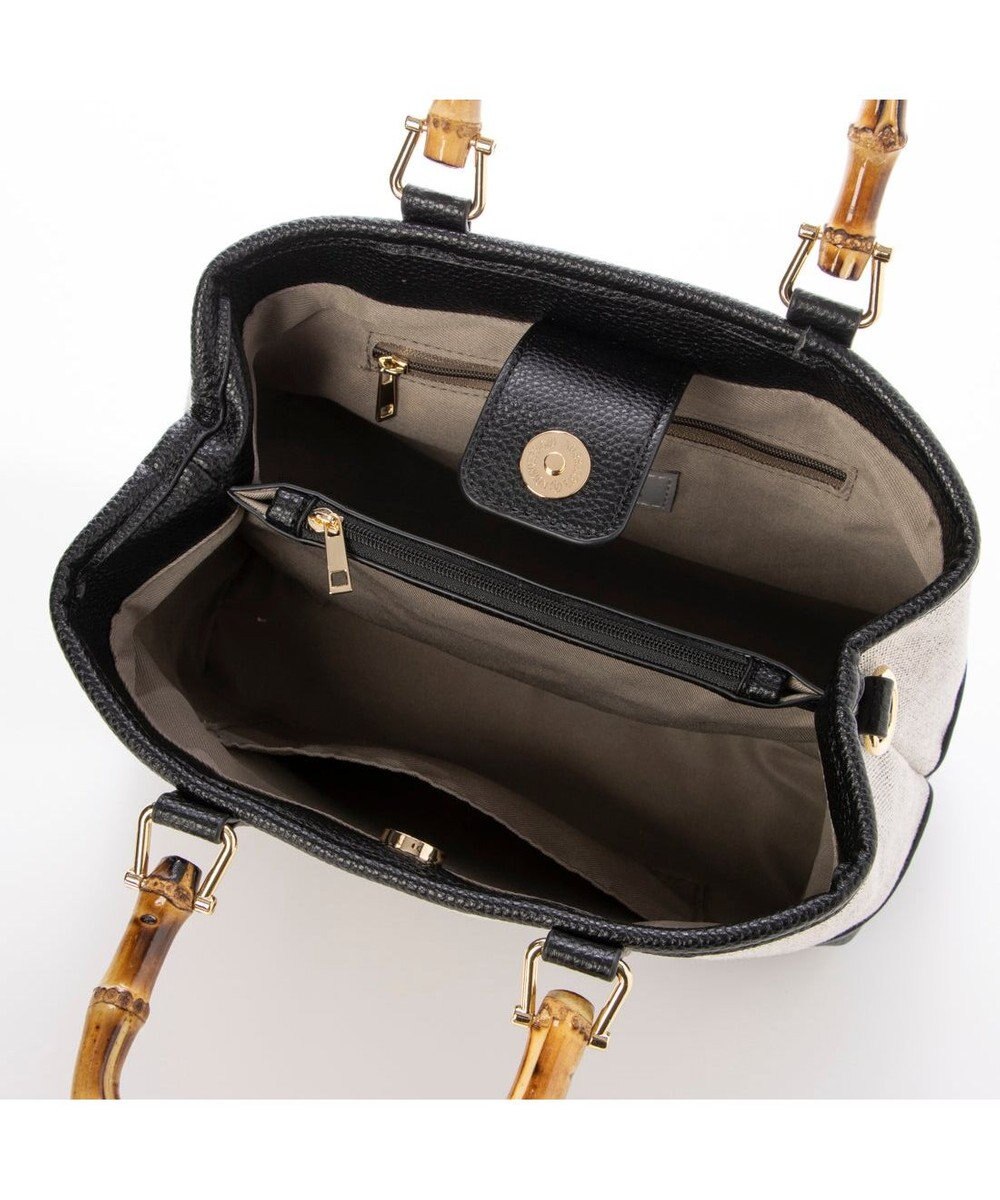 UNBILLION カシュカシュ cachecache / バンブーハンドルエルガリー2wayトート 