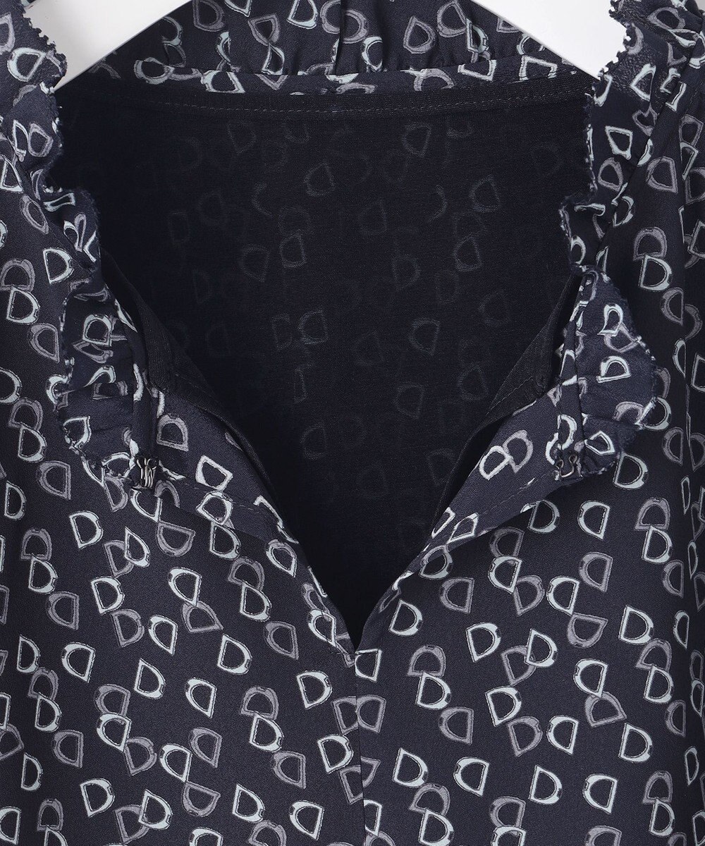 J.PRESS LADIES チェーンプリント スリットネック カットソー 