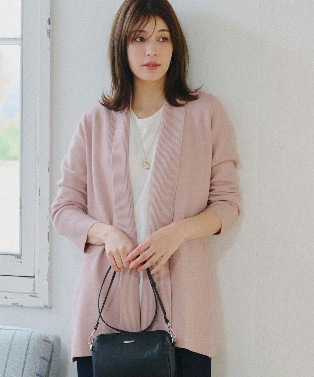 Tiaclasse 【新色追加・洗える】ミラノリブミドル丈カーディガン 