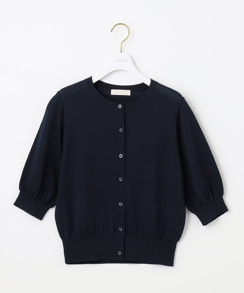 ANY SIS 【洗える】ハーフスリーブ カーディガン 