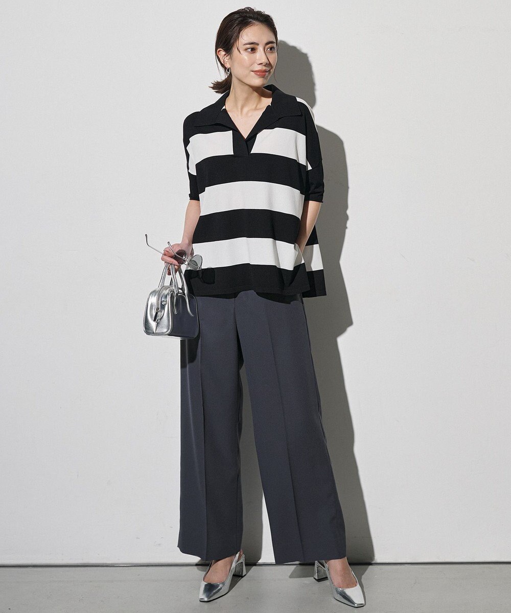 ICB 【WEB限定カラーあり】FluidBackSatin ワイドパンツ 