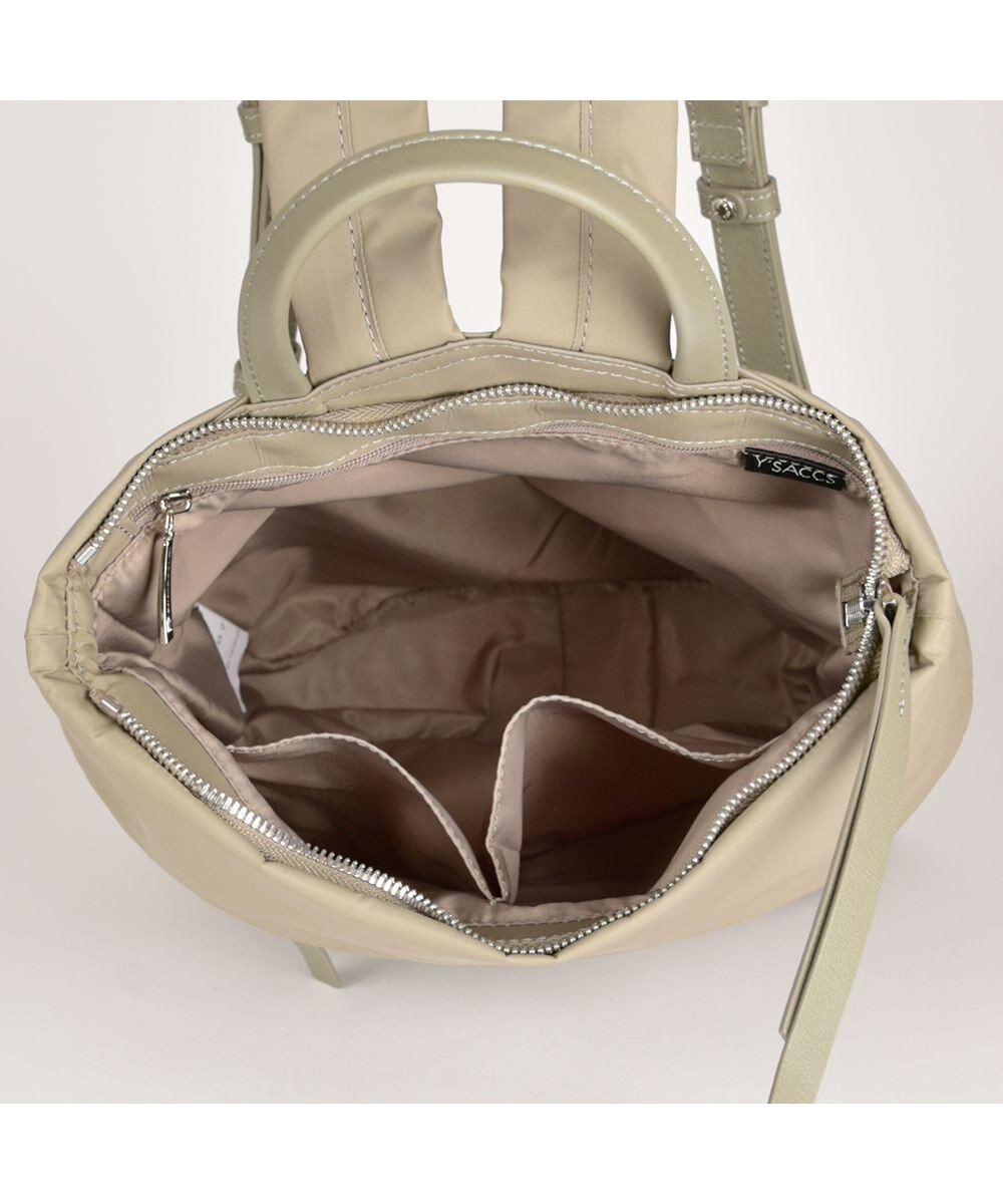 Y'SACCS リサイクルナイロン×カウレザー ラップリュック　Sサイズ 