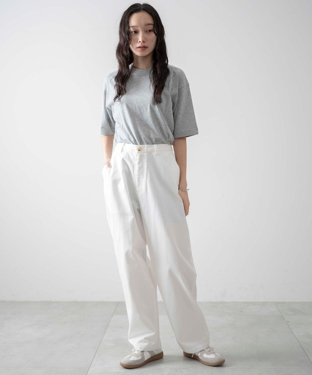 WEGO 【ユニセックス着用ITEM/ウエストゴム/手洗い可】チノイージーワイドパンツ 