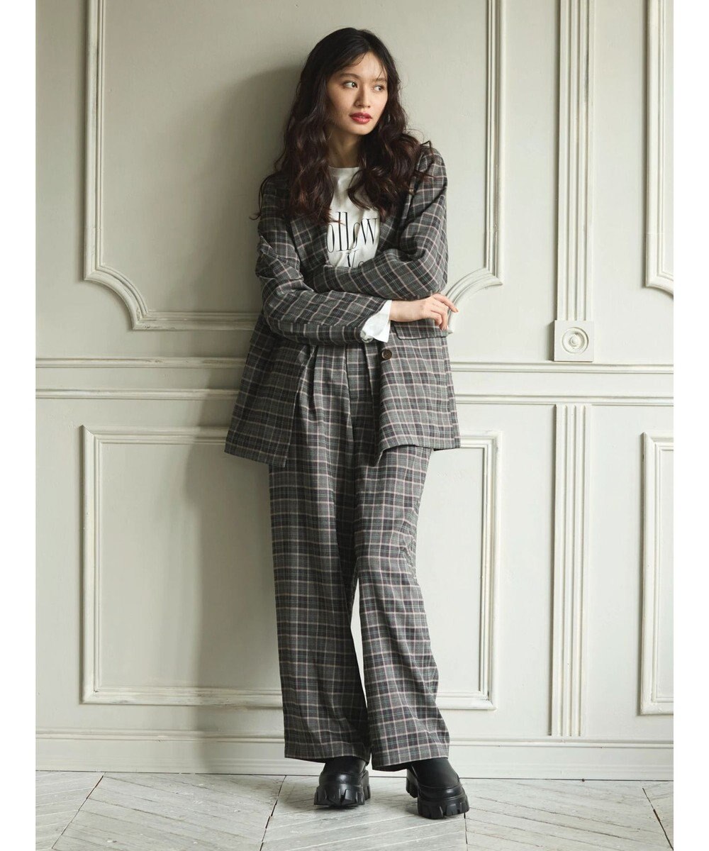 Green Parks ・ＥＬＥＮＣＡＲＥ　ＤＵＥ　チェックテーラードジャケット 