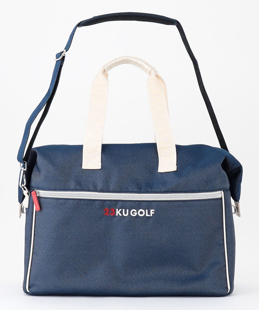 23区GOLF シューズ収納付【UNISEX】合皮×デニム調ボストンバッグ 