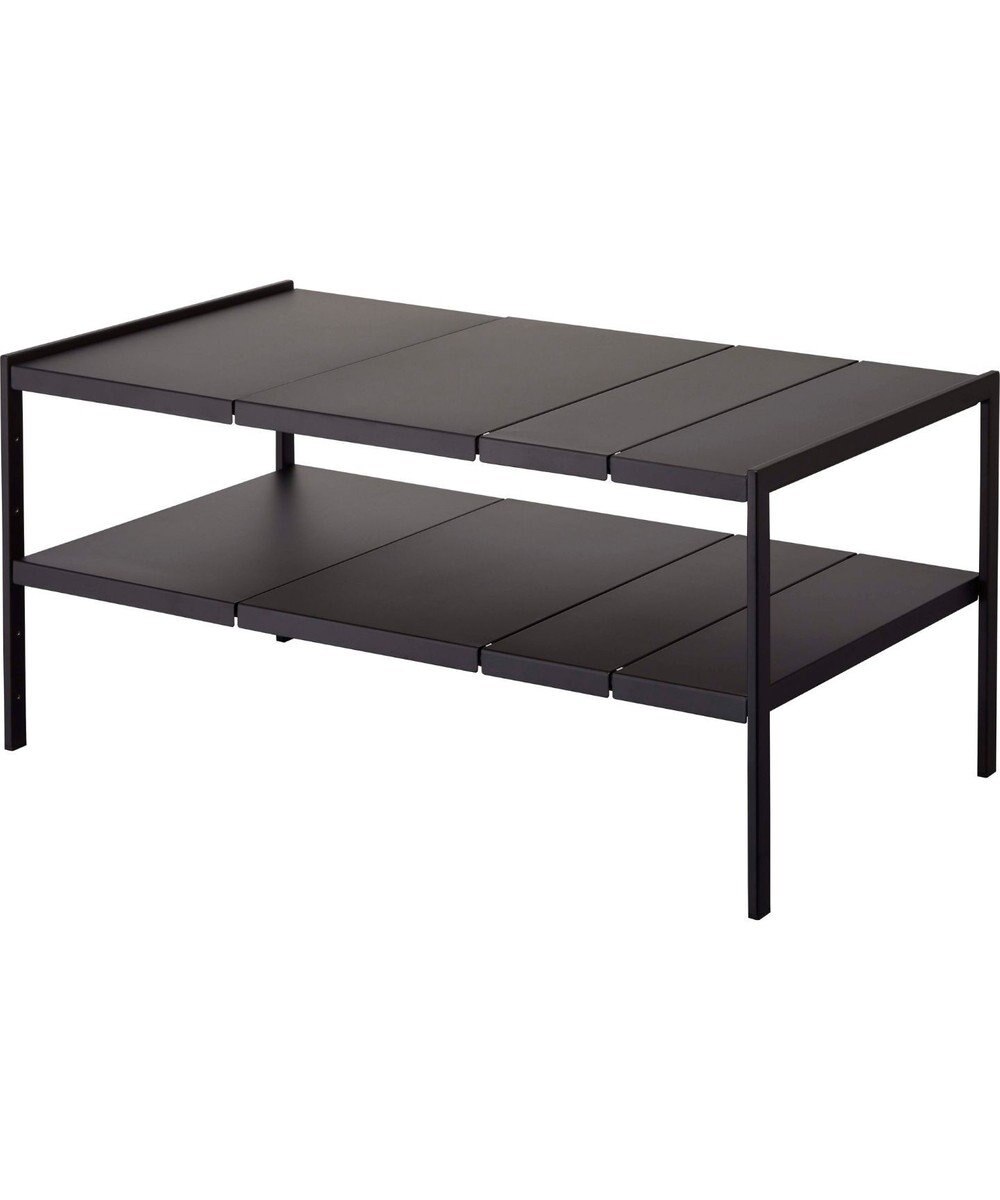 tower 伸縮シンク下ラック 2段 タワー D40 ブラック 