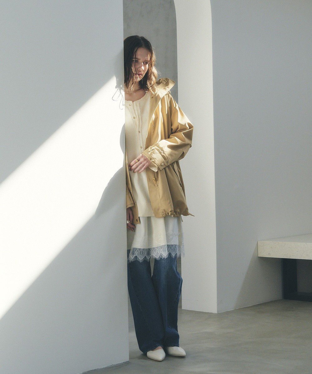 YECCA VECCA [撥水/花粉ガード]ミドル丈マウンテンパーカー 