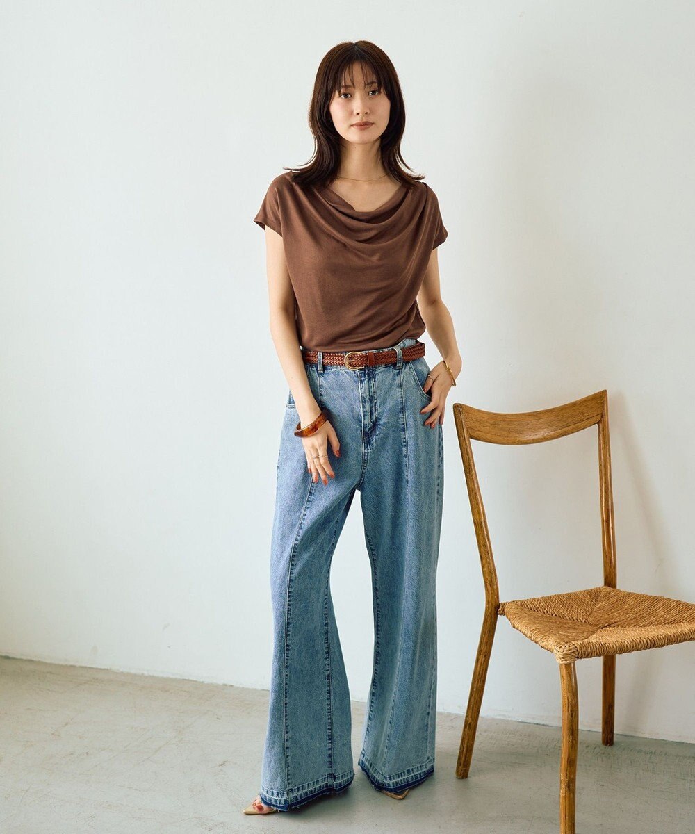YECCA VECCA 【接触冷感】ドレープカットトップス 