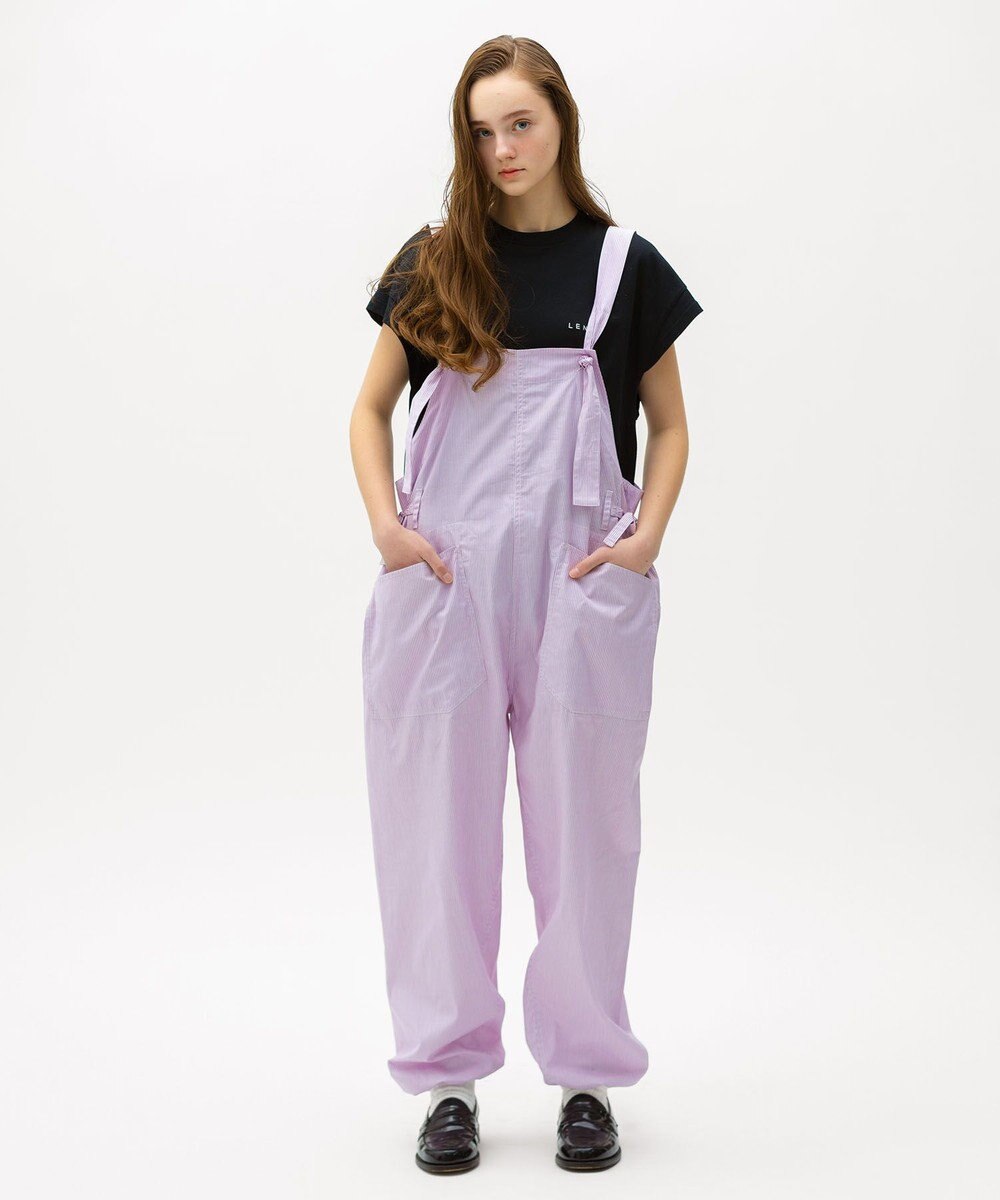 LENO  CANDY STRIPE SALOPETTES / ストライプサロペット 