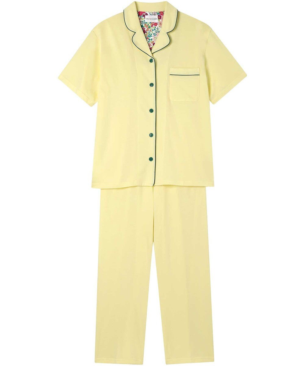 une nana cool 【綿100%】スビン天竺 半袖開襟パジャマ MADE WITH LIBERTY FABRIC 