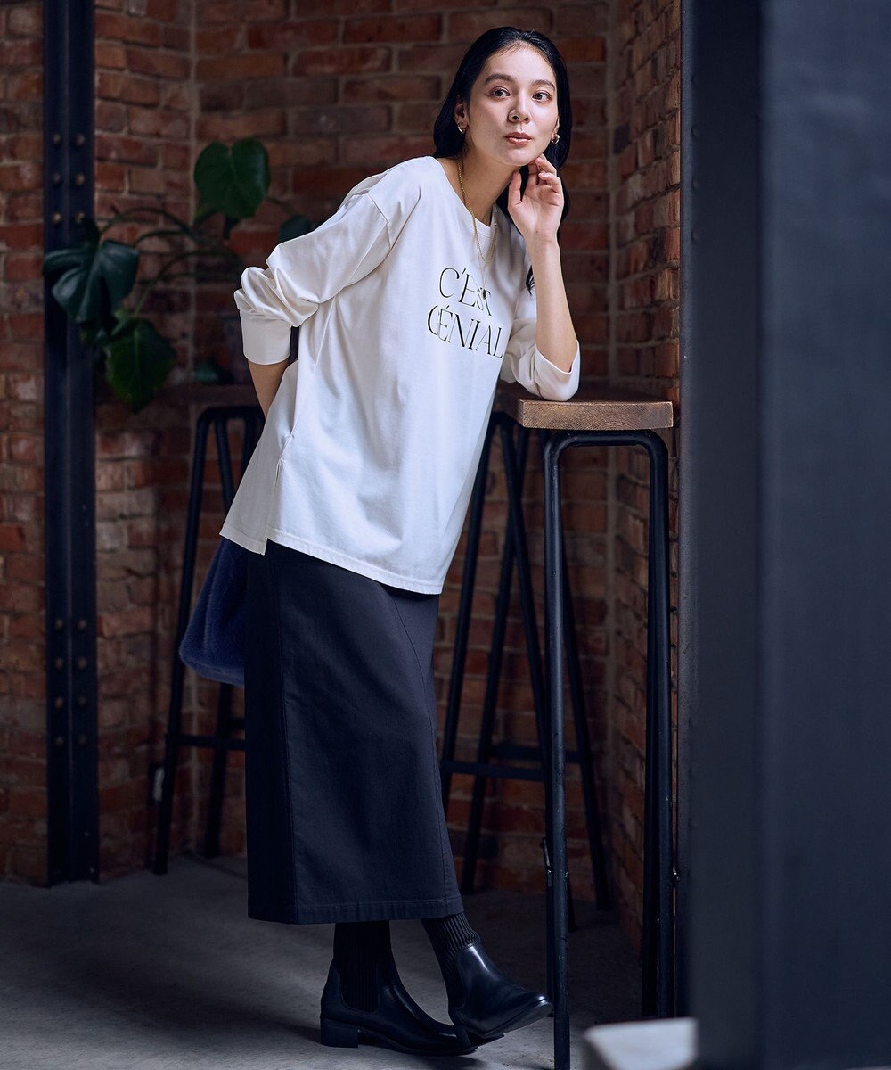 ANY ロゴロングスリーブTシャツ 