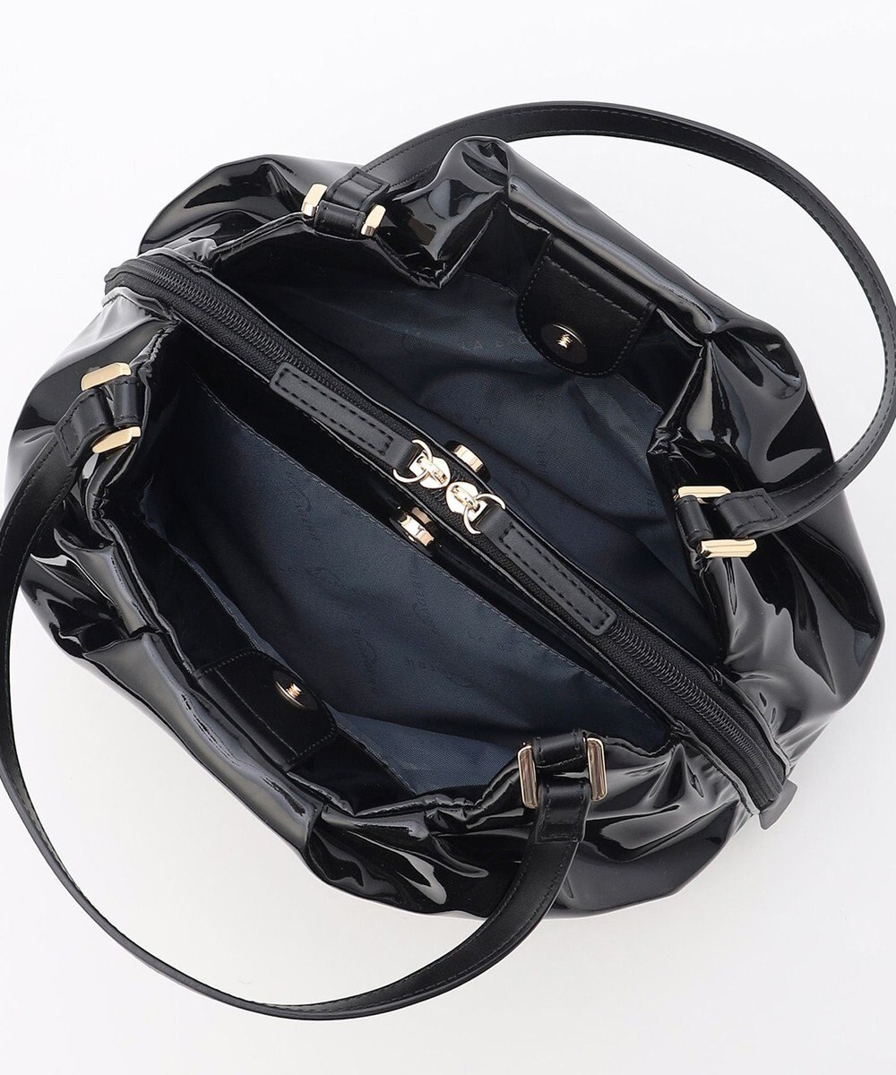 LA BAGAGERIE ソフトエナメル2WAYハンドバッグ Mサイズ 