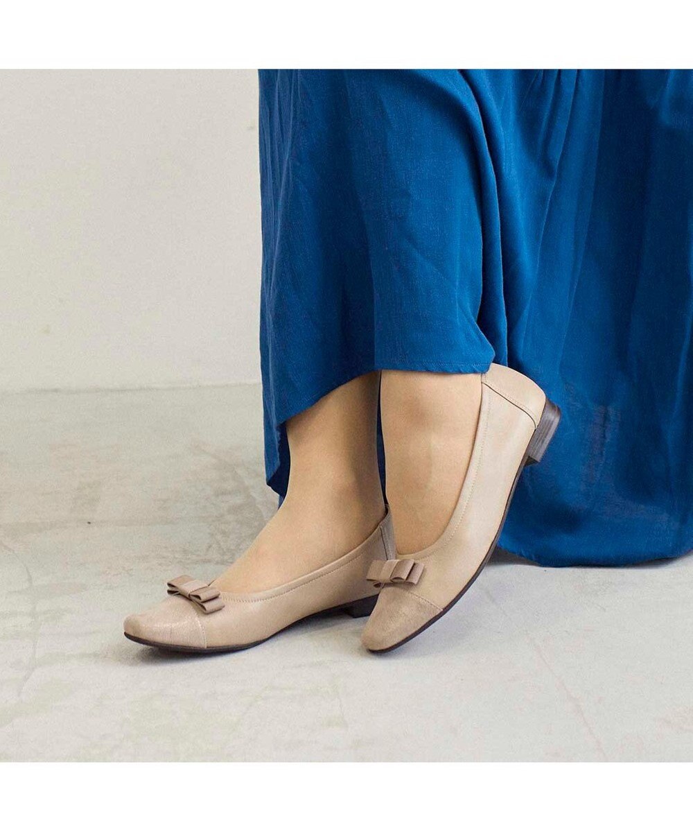 Riz raffinee <Riz raffinee>リボン付きローヒールパンプス 