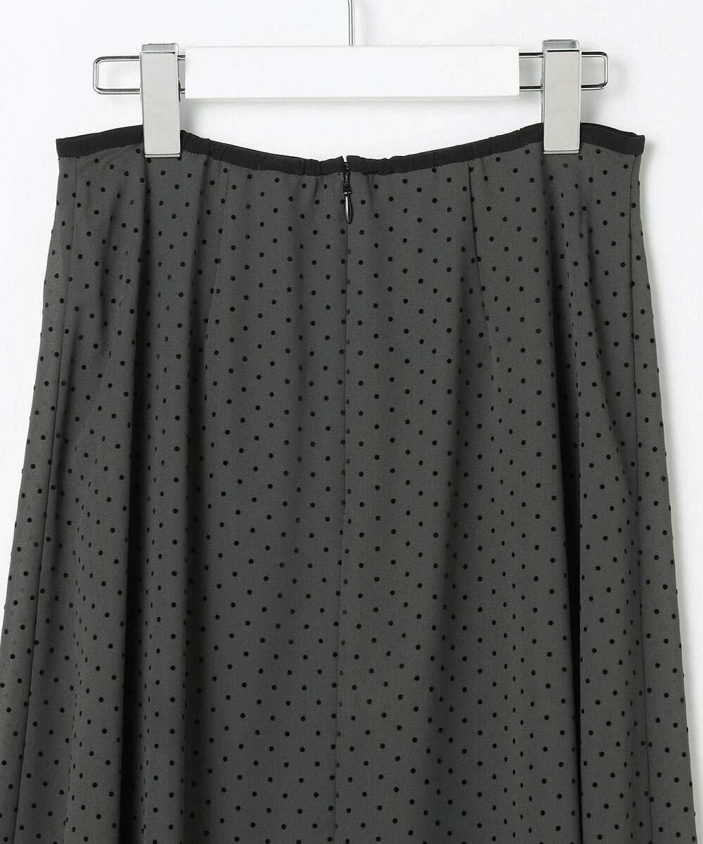 J.PRESS LADIES S 【洗える】ドットフロッキープリント フレア スカート 