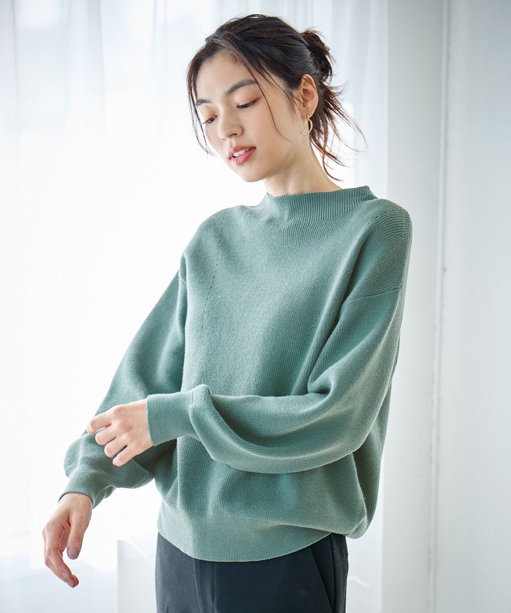 ANY 【洗濯機可能/8色展開】ソフトタッチポリエステルニット 