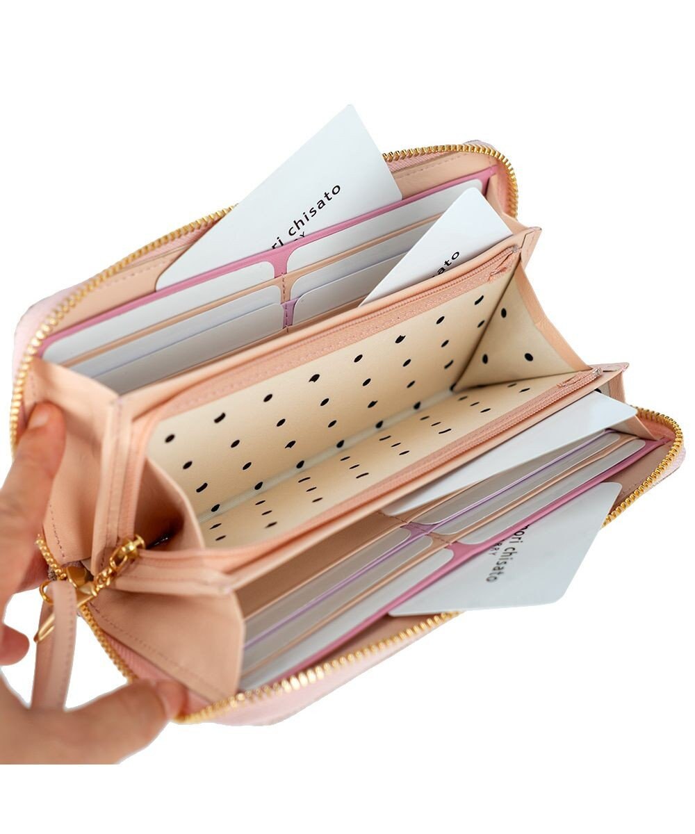 tsumori chisato CARRY キラネコストーン ラウンドファスナー長財布 