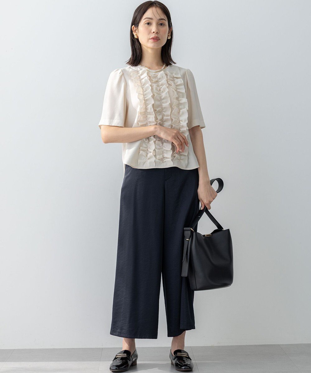 組曲 S 【WEB限定】ヴィンテージジョーゼットフリル ブラウス 