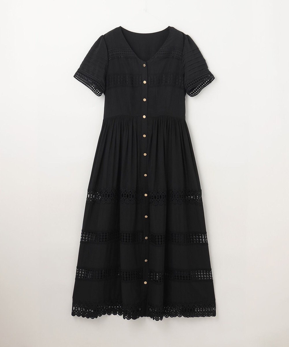 GRACE CONTINENTAL レース切替フレアワンピース 