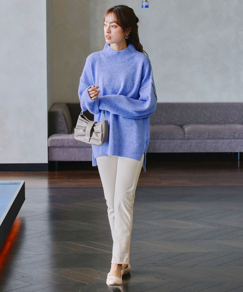 Tiaclasse 【洗える】配色ハンドステッチプルオーバー 