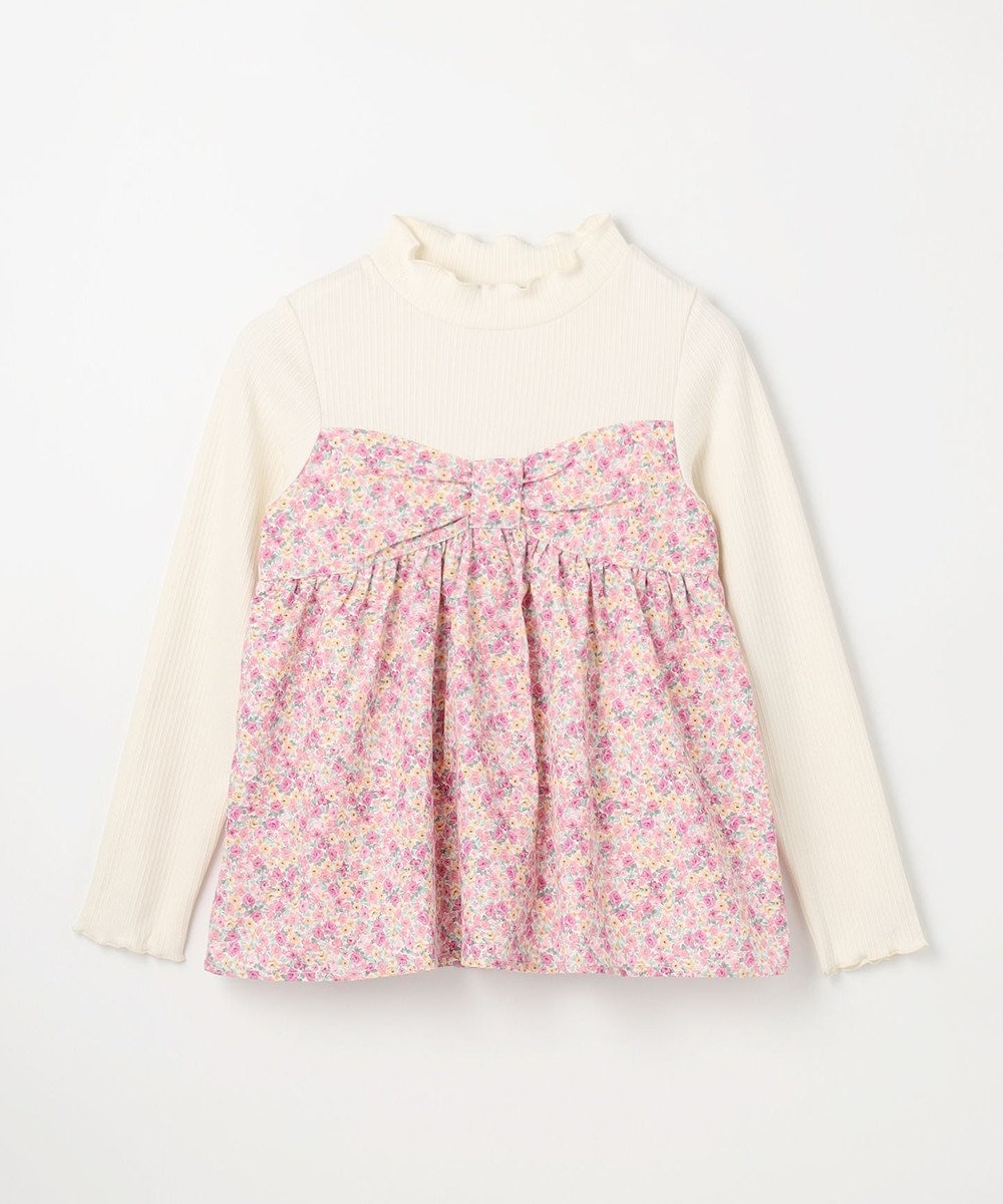 ANY KIDS ドッキング花柄カットソー 