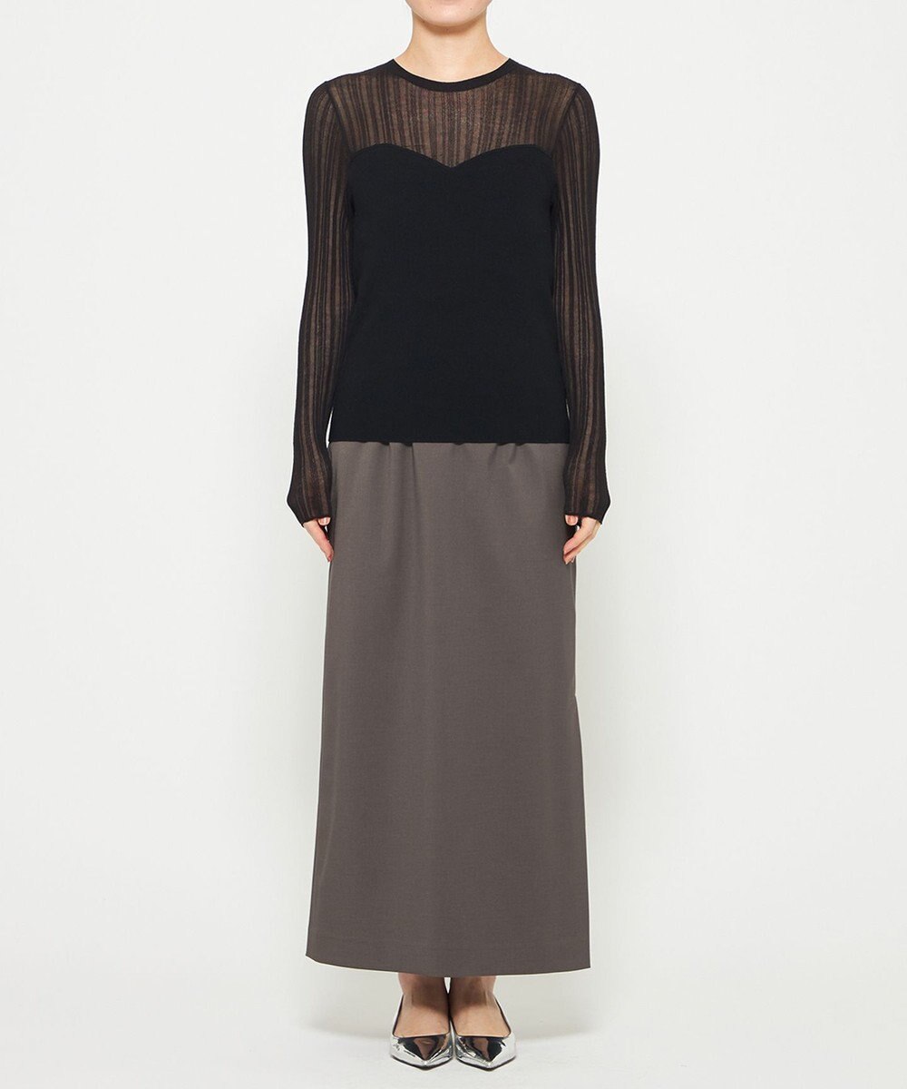 uncrave シルキー ニット コンビ トップス 