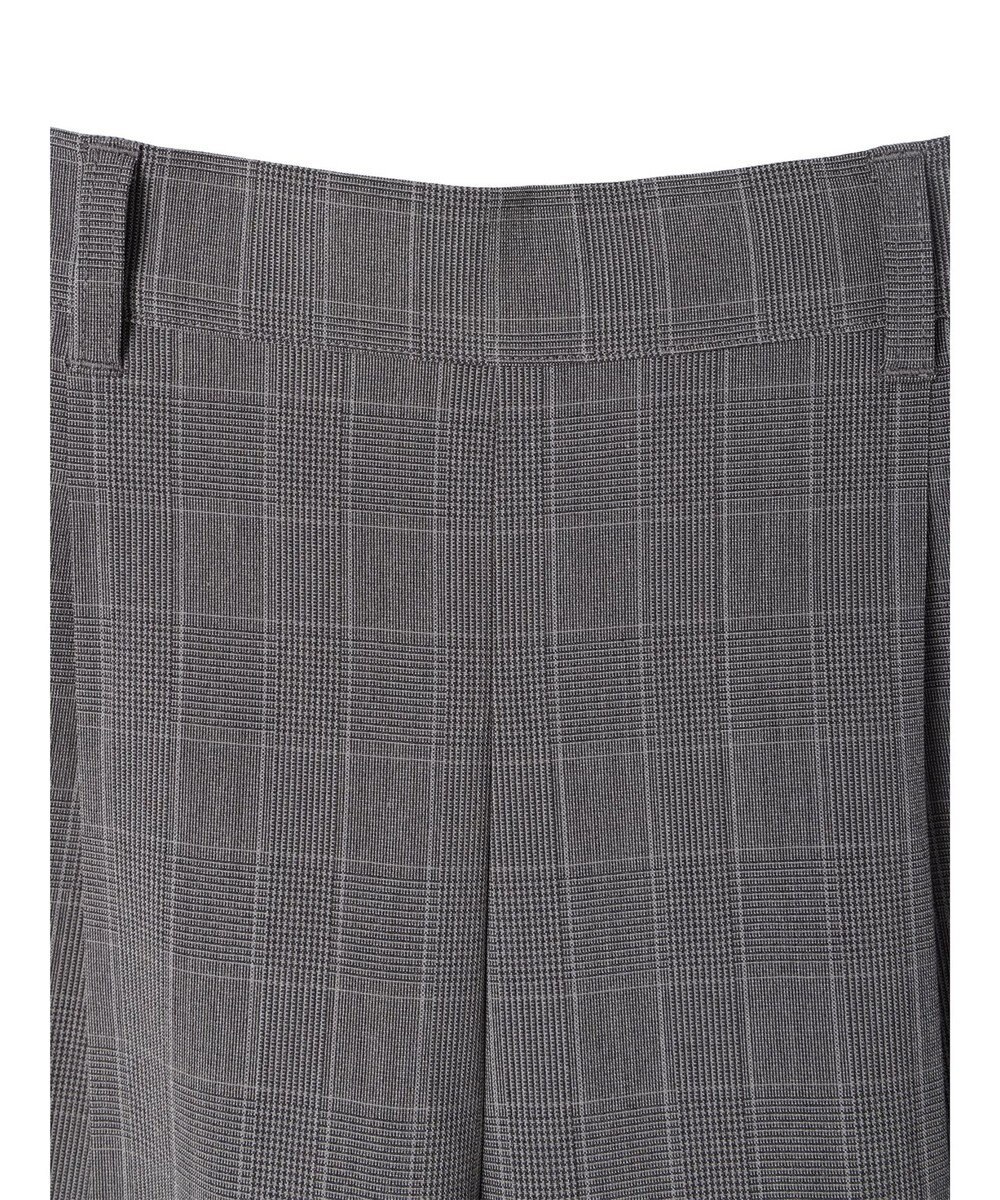 Green Parks きれいシルエットチェックワイドパンツ 